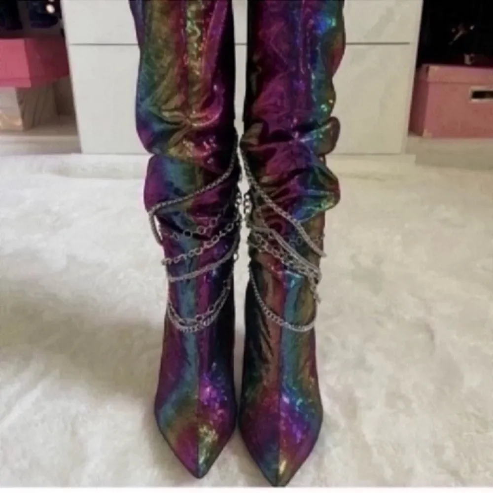 New beautiful Rivet High Heels Shoes 6